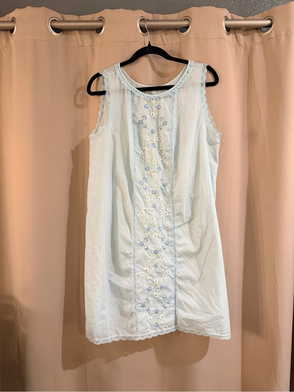 Gilead Vintage Light Blue Cotton Nightgown